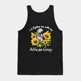 Timneh African Grey Parrot Sunflower African Grey Mom Mama Tank Top